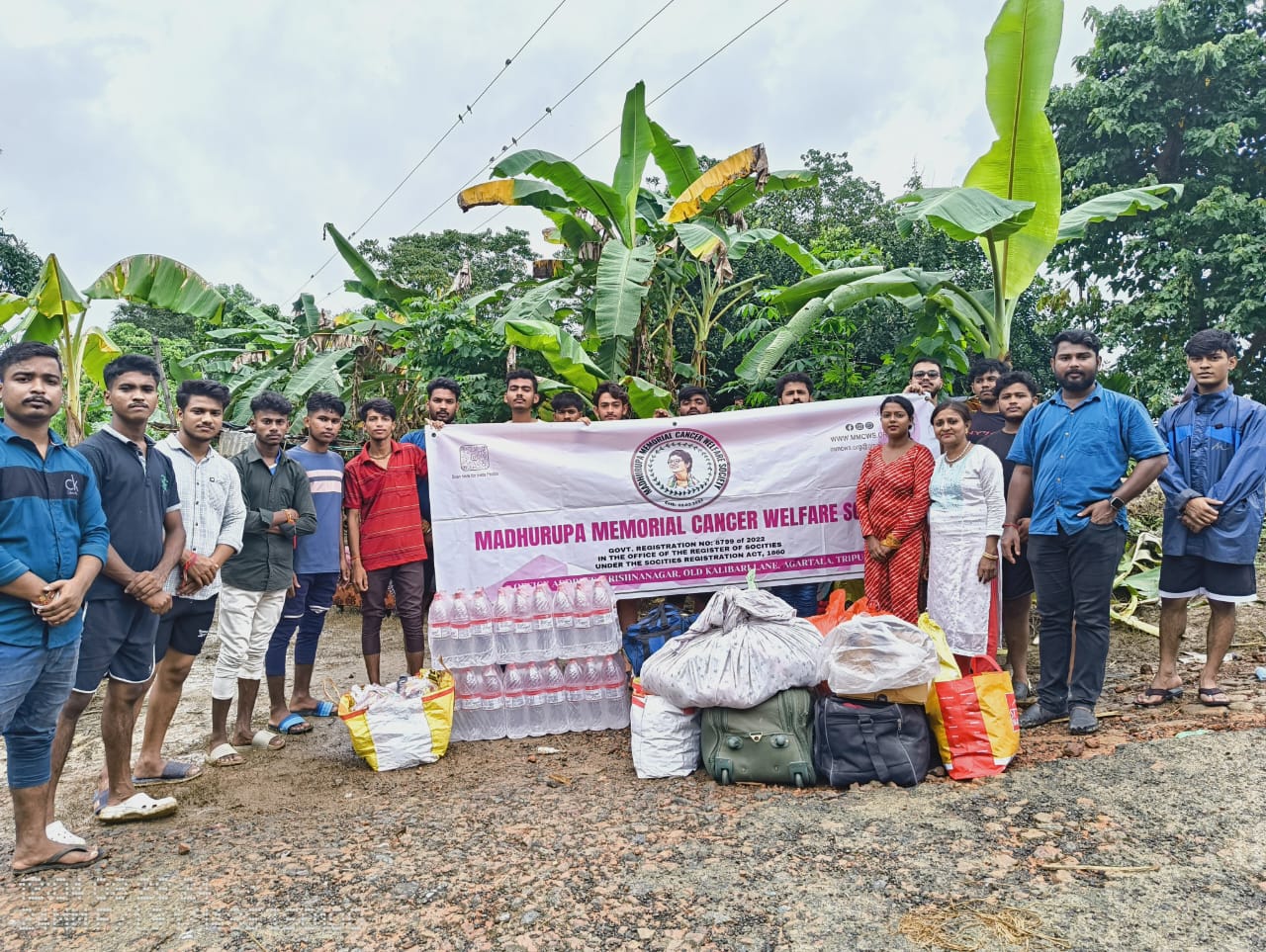 MMCWS distributed essential items and basic necessities to families affected by the recent flood in Gomati District, Tripura.
